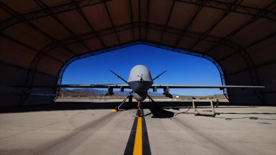 Un dron Reaper MQ-9 de la Fuerza Aérea de EE.UU. en la base aérea de Creech en Nevada, 19 de mayo de 2016.