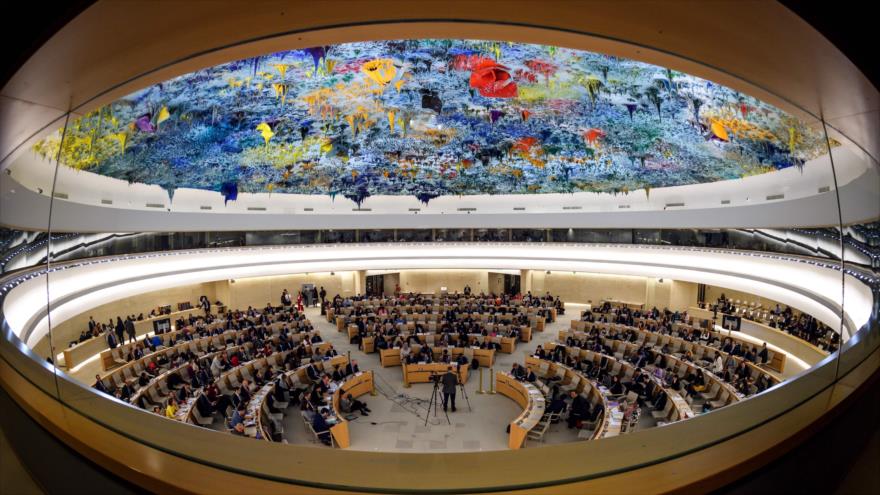 Una sesión del Consejo de Derechos Humanos de las Naciones Unidas (CDHNU) en Ginebra (Suiza), 13 de marzo de 2018.