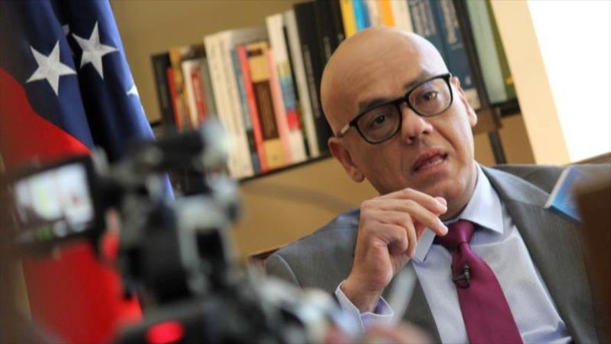 El ministro venezolano de Comunicación e Información, Jorge Rodríguez, en una entrevista con el diario español Público, 23 de marzo de 2018.