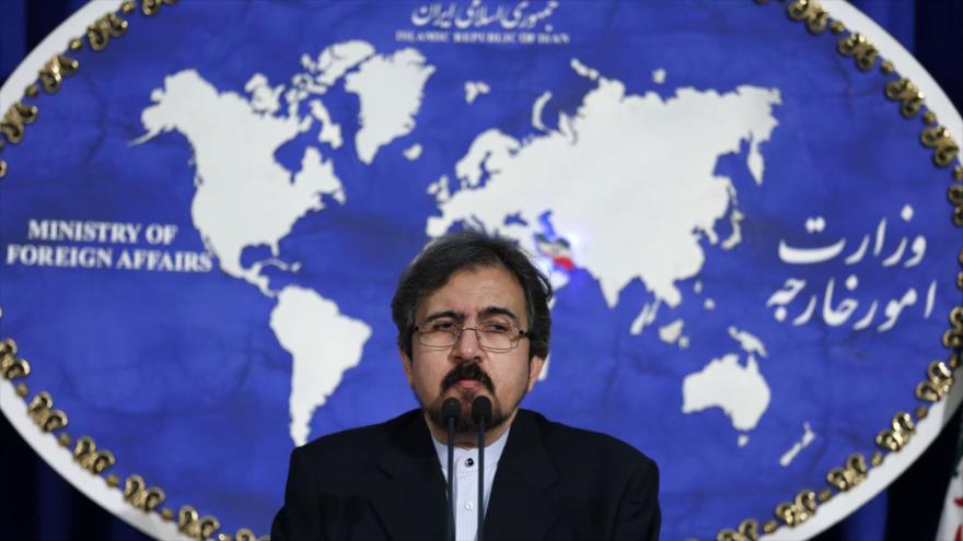 El portavoz de la Cancillería de Irán, Bahram Qasemi, durante una rueda de prensa, 22 de agosto de 2016.