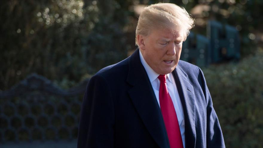 El presidente de EE.UU., Donald Trump, en el recinto de la Casa Blanca, Washington, 13 de marzo de 2018.