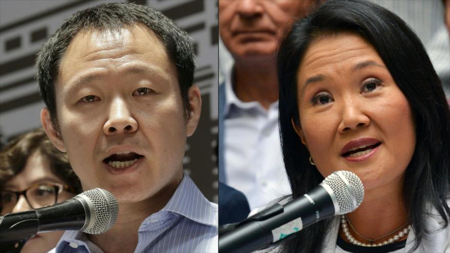 El congresista peruano, Kenji Fujimori (dcha.) y la Líder del partido de Fuerza Popular, keiko Fujimori, en una rueda de prensa en Lima, 29 enero 2018. 