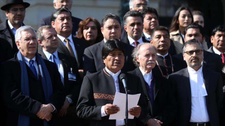 El presidente de Bolivia, Evo Morales, durante un discurso en Países Bajos, 25 de marzo de 2018.