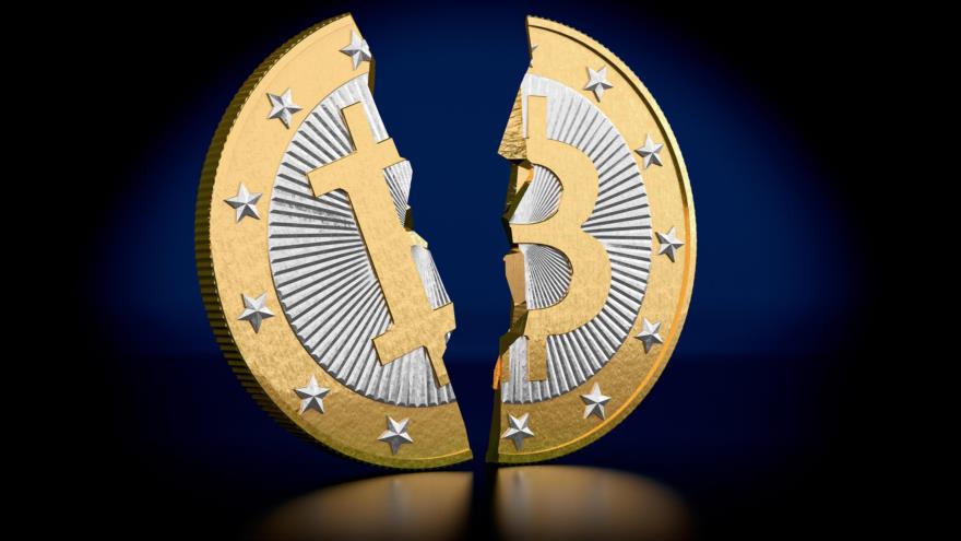 Bitcoin, una criptomoneda en caída en los mercados bursátiles.