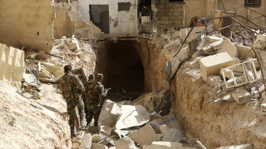 Ejército sirio halla túnel y almacén de armas de terroristas en Guta