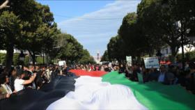 Tunecinos se manifiestan en pro de la independencia de Palestina