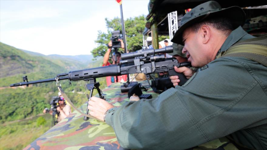 El ministro de Defensa venezolano, Vladimir Padrino López, durante el ejercicio militar Soberanía Bolivariana en Caracas, 26 de agosto de 2017.