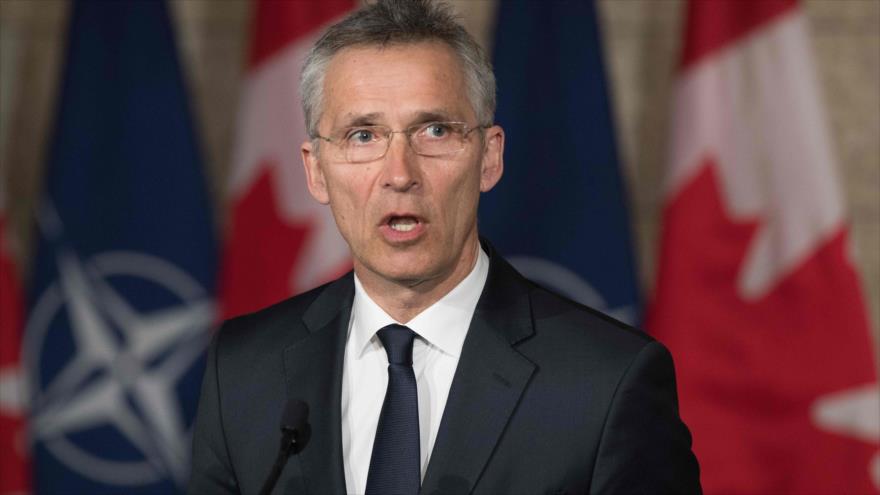 El secretario general de la Organización del Tratado del Atlántico Norte (OTAN), Jens Stoltenberg, en Ottawa (capital canadiense), 4 de abril 2018.