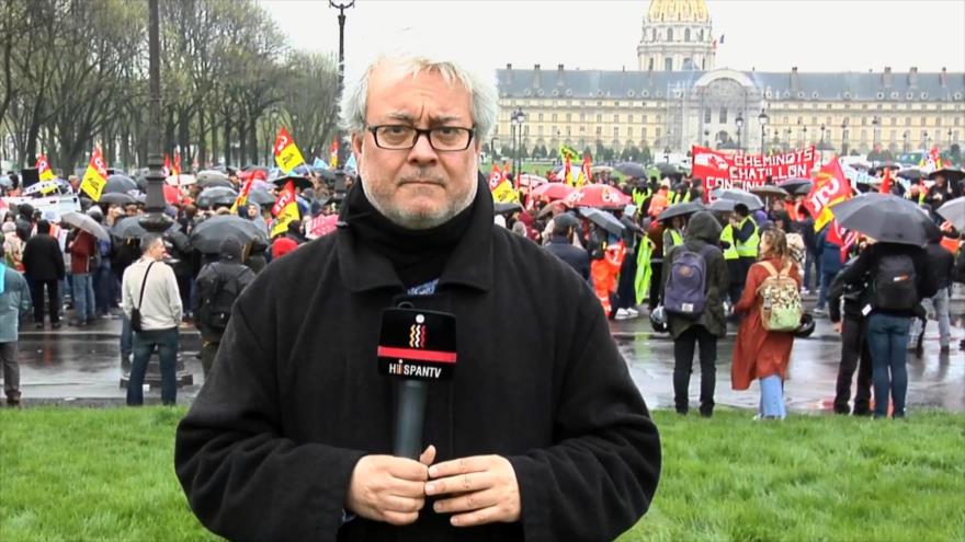 Protestas contra debate sobre reforma ferroviaria en Francia