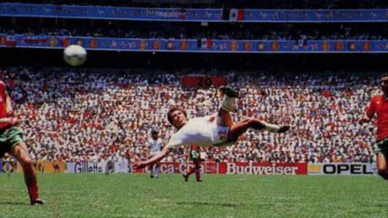 Eligen mejor gol de Mundiales y es… de Manuel Negrete en 1986