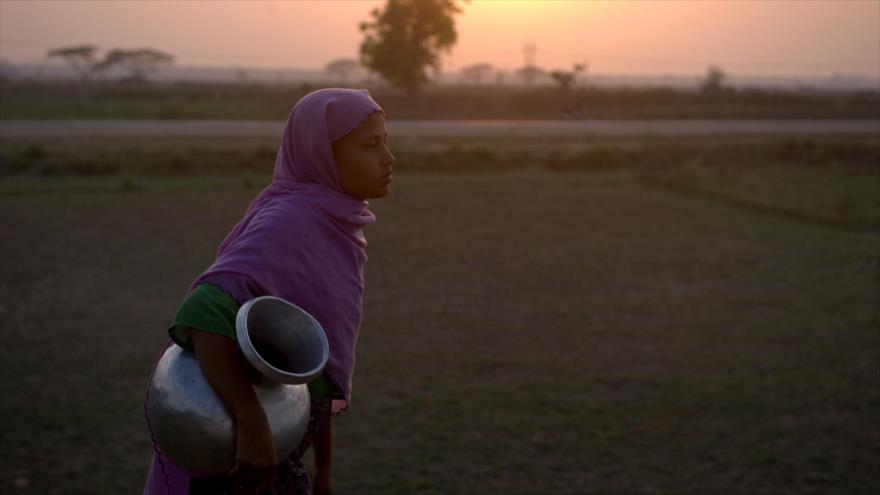 Una mujer rohingya cerca de la frontera de Bangladés, 10 de marzo de 2018.