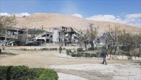 Primeras imágenes de la destrucción del ataque de EEUU en Damasco