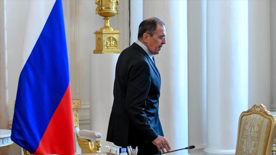 El canciller ruso, Serguéi Lavrov, en Moscú, capital de Rusia, 10 de abril de 2018.