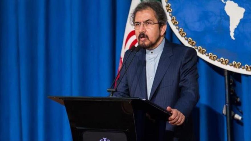 El portavoz de la Cancillería de Irán, Bahram Qasemi, en una conferencia de prensa en Teherán, la capital.