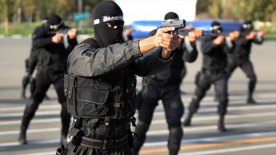 Fuerzas especiales iraníes en una maniobra militar.
