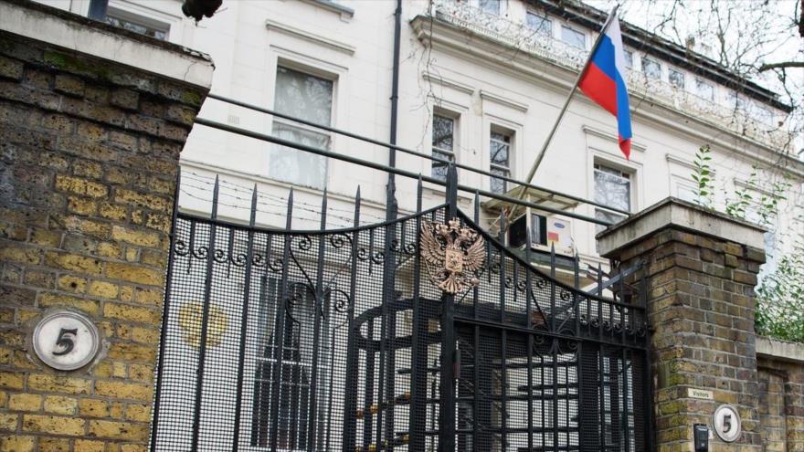 La embajada de Rusia en Londres, capital del Reino Unido.