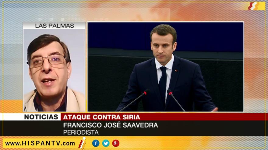 ‘Emmanuel Macron falsea la realidad sobre ataques contra Siria’