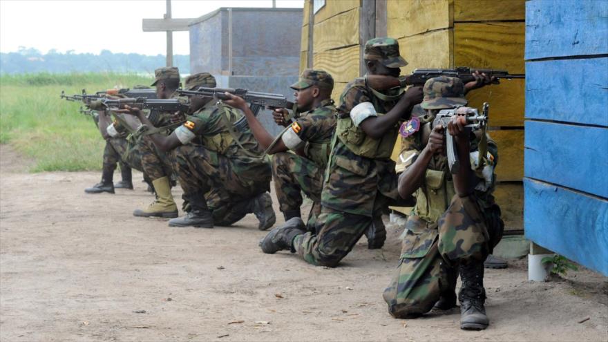 Soldados delEjército de Tierra de Uganda.