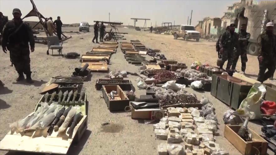 Siria halla armas estadounidenses de terroristas en Al-Qalamun