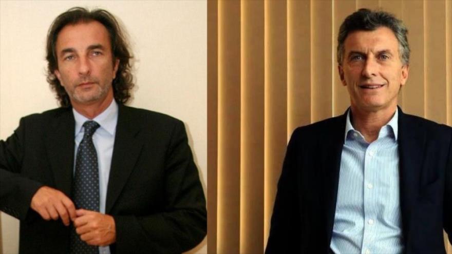 El presidente de Argentina, Mauricio Macri (dcha.), y su primo Ángelo Calcaterra.