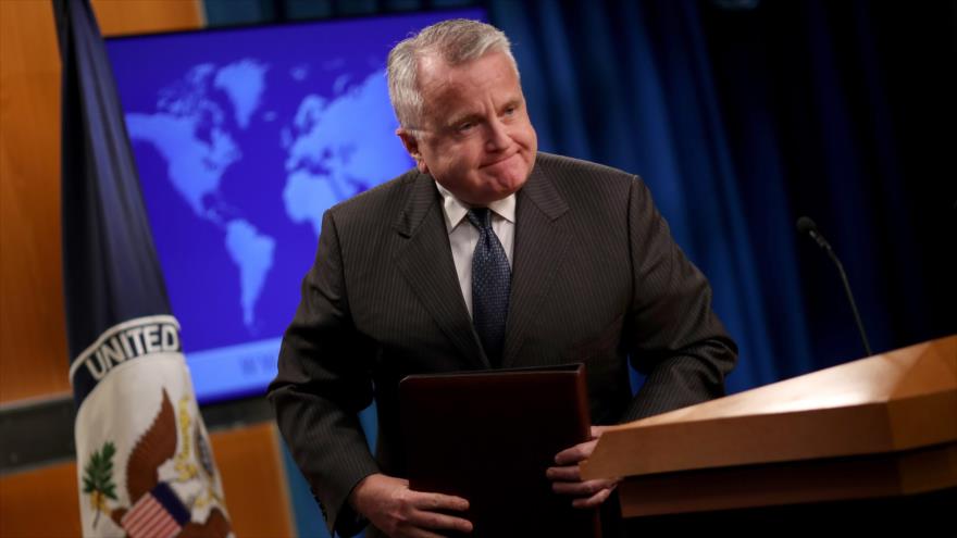 John Sullivan, secretario de Estado interino de EE.UU., publica el dosier anual de Washington sobre derechos humanos en el mundo, 20 de abril de 2018.