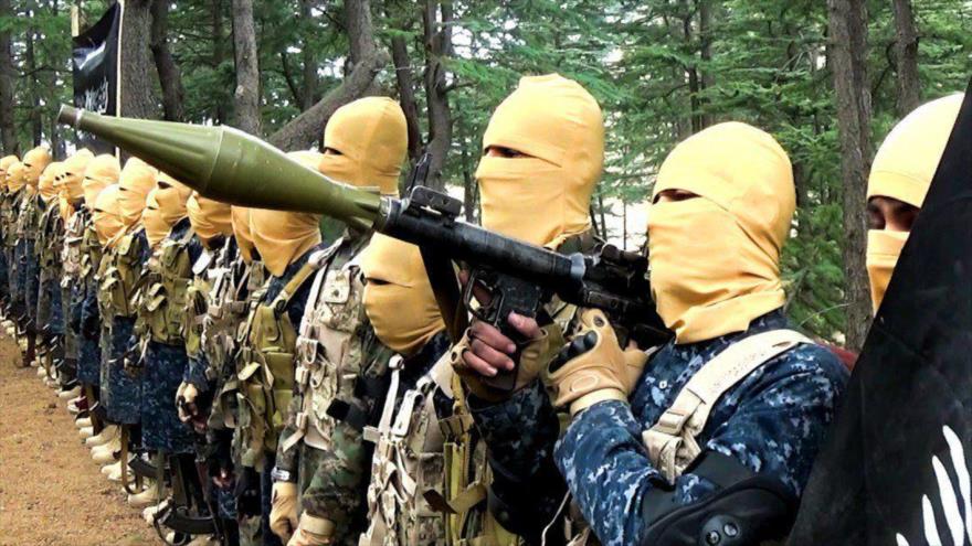 Miembros de una rama del grupo terrorista EIIL (Daesh, en árabe) en Afganistán.