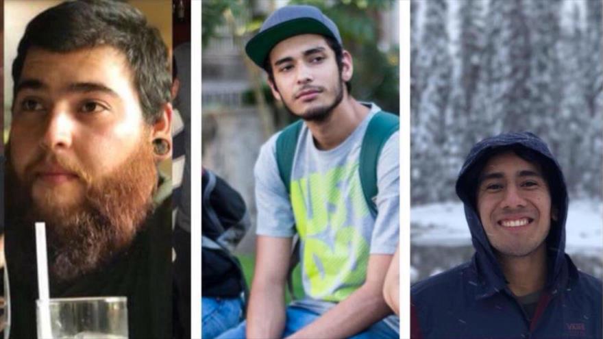 Estudiantes mexicanos asesinados por el Cártel Jalisco Nueva Generación: de izquierda a derecha, Javier Salomón Aceves, Marco Ávalos y Daniel Díaz.