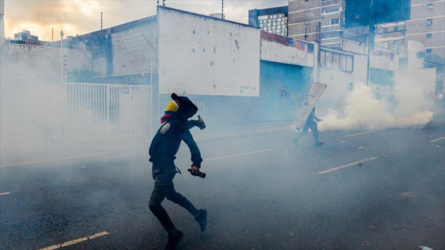 Una manifestación antigubernamental en Caracas, capital de Venezuela, 10 de abril de 2017.
