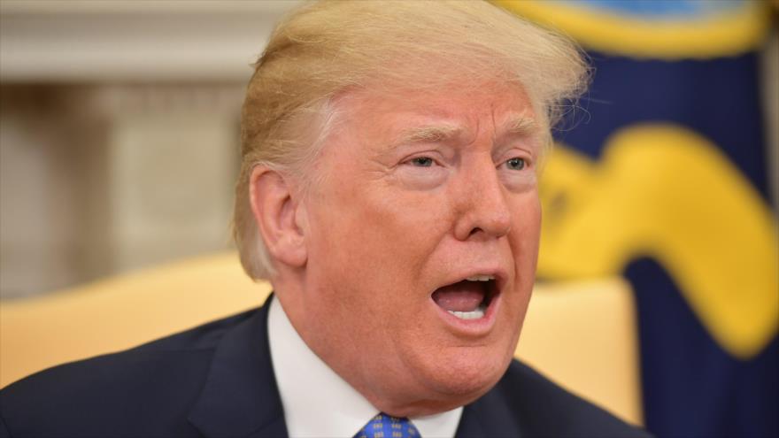 El presidente de EE.UU., Donald Trump, se reúne con la canciller alemana, Angela Merkel, en la Casa Blanca, 27 de abril de 2018.