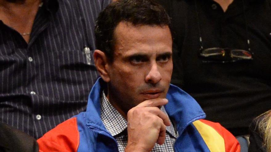 Henrique Capriles, político venezolano del partido Primero Justicia en una rueda de prensa en Caracas, 8 de marzo de 2018.