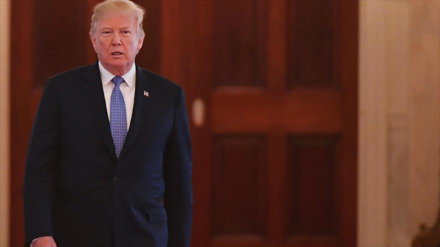 El presidente de EE.UU., Donald Trump, en la Casa Blanca, en Washington, 27 de abril de 2018.