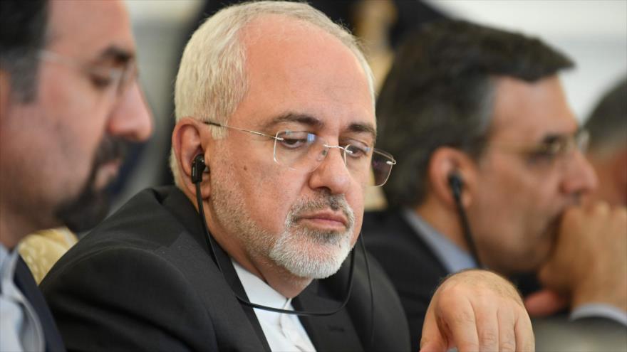 El canciller iraní, Mohamad Yavad Zarif, durante una reunión en Moscú (capital rusa), 28 de abril de 2018.