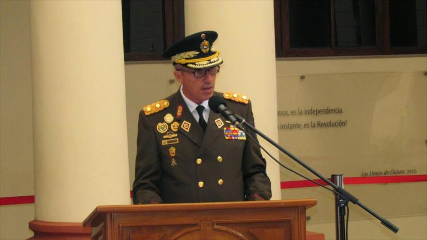 El secretario general del Consejo de Defensa de la Nación de Venezuela, el general Pascualino Angiolillo Fernández, Caracas (capital), 12 junio de 2017.