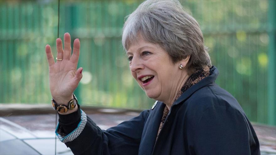 La primera ministra británica, Theresa May, en Manchester, en el norte del Reino Unido, 30 de abril de 2018.