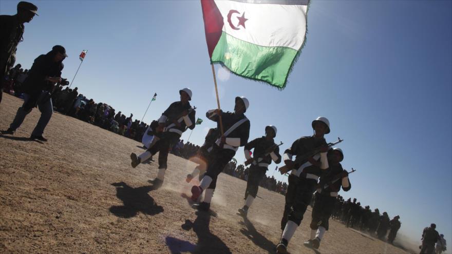 Soldados del Frente Polisario en un desfile militar.