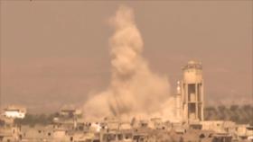 Vídeo: Cazas rusos arrasan base subterránea de rebeldes en Hama