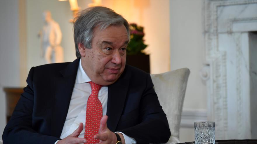 El secretario general de las Naciones Unidas, Antonio Guterres, en Londres, capital británica, 2 de mayo de 2018.