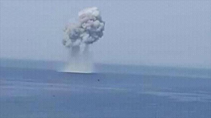 El sitio donde ha caido un cazabombardero ruso Su-30SM, 3 de mayo de 2018.