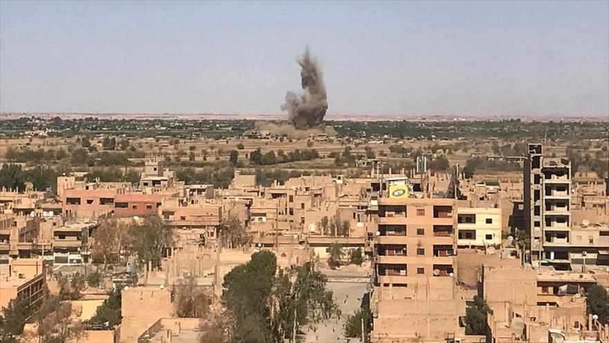 Una vista general de la localidad de Jafra en la provincia siria de Deir Ezzor.