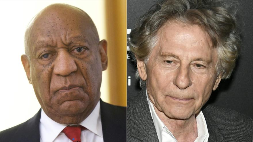El actor y director de cine de EE.UU., Cosby y Roman Polanski, respectivamente.