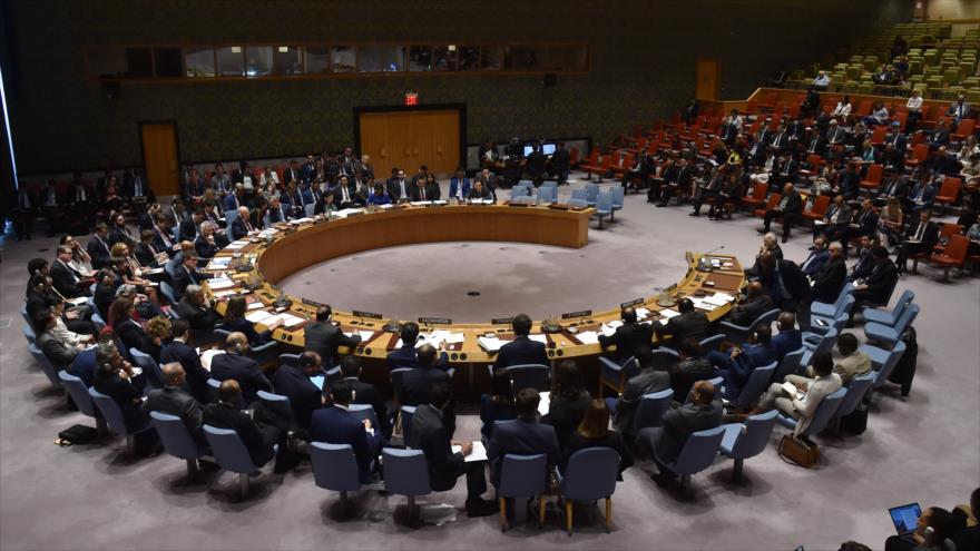 Una sesión del Consejo de Seguridad de las Naciones Unidas (CSNU), 14 de abril de 2018.