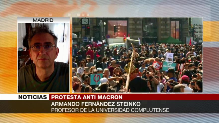 Políticas neoliberales de Macron provocan protestas en Francia