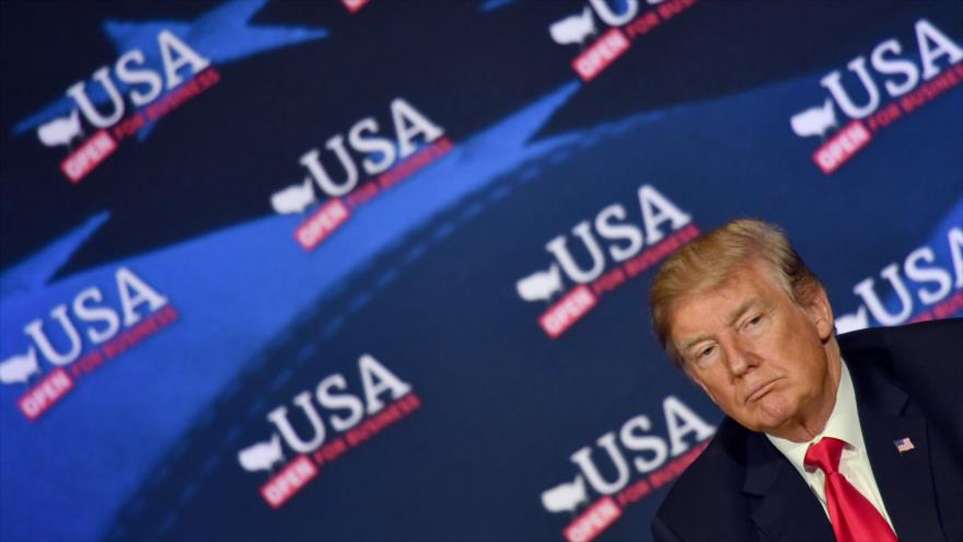 El presidente de EE.UU., Donald Trump, durante una mesa redonda en Cleveland (Ohio), 5 de mayo de 2018.