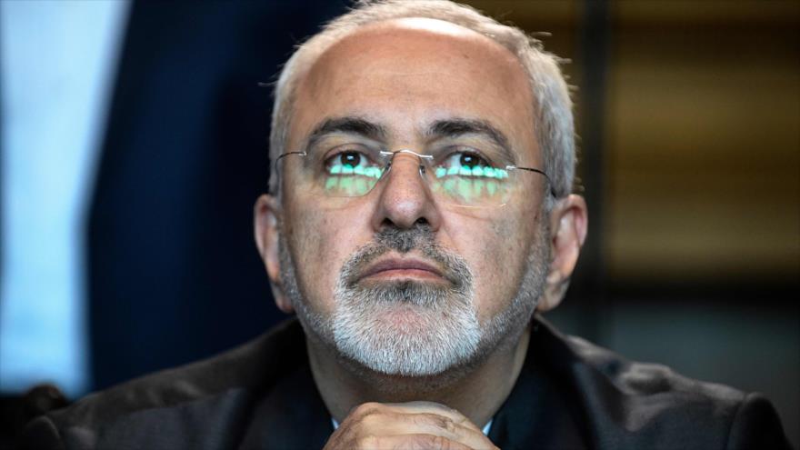 El ministro de Asuntos Exteriores de Irán, Mohamad Yavad Zarif, en una reunión en Moscú (capital rusa), 28 de abril de 2018.