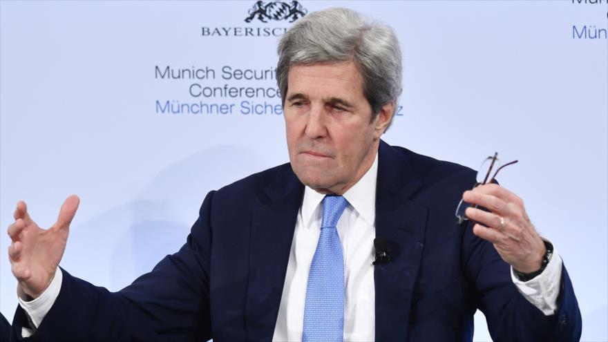 El exsecretario de Estado de EE.UU., John Kerry, durante la Conferencia de Seguridad de Múnich, Alemania,18 de febrero de 2018.