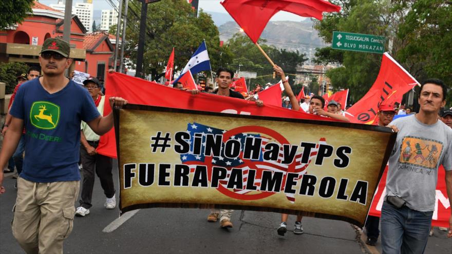Manifestantes hondureños a EEUU: Si no hay TPS, no habrá Palmerola