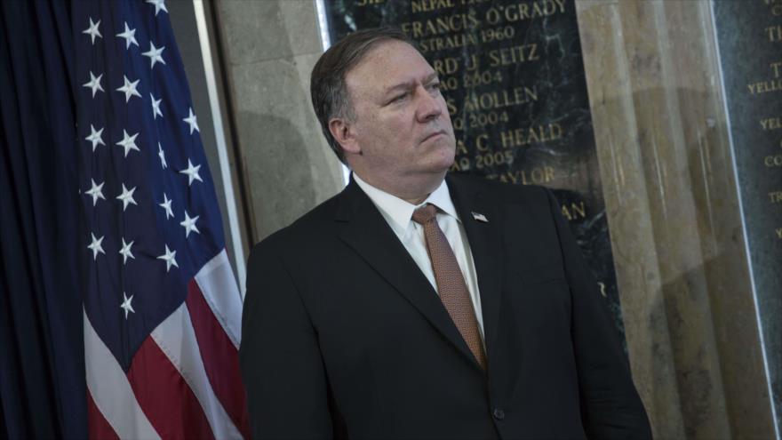 El secretario de Estado de EE.UU., Mike Pompeo, en una ceremonia en Washington, 4 de mayo de 2018.