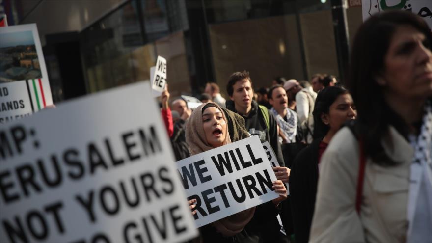 Palestinos continúan protestas antisraelíes en Gaza y Cisjordania