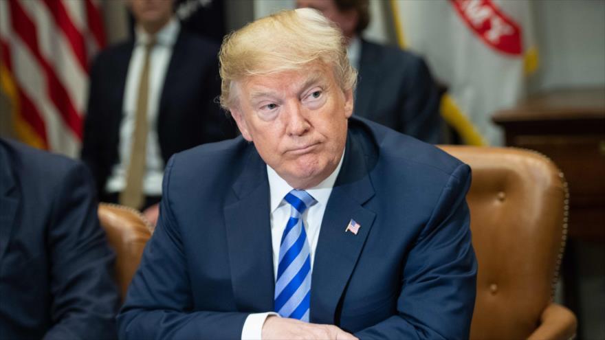 El presidente de EE.UU., Donald Trump, en la sala Roosevelt de la Casa Blanca en Washington,17 de mayo de 2018.