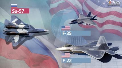 Tecnologías furtivas del caza ruso Su-57 vs. el F-22 y F-35 de EEUU